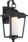 Nuvo Essex 14w LED Large Wall Lantern w/ Etched Glass in Sterling Black Finish